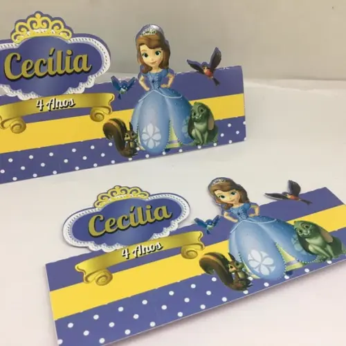 Lapela para lembrancinha Princesa Sofia