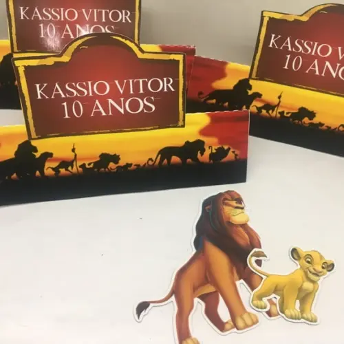 Lapela para lembrancinha Rei Leão
