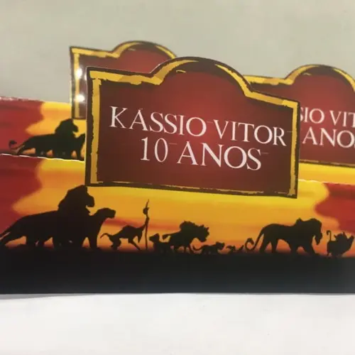 Lapela para lembrancinha Rei Leão