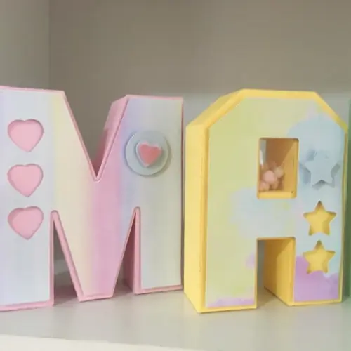 Letras 3d Candy Color