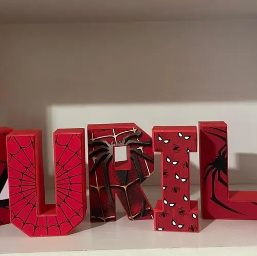 Letras 3d Homem Aranha