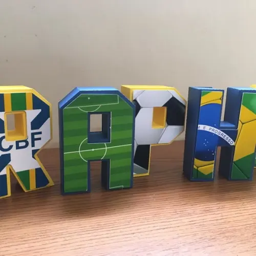 Letras 3d Futebol