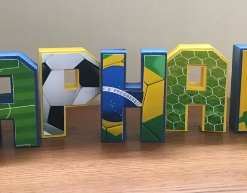 Letras 3d Futebol