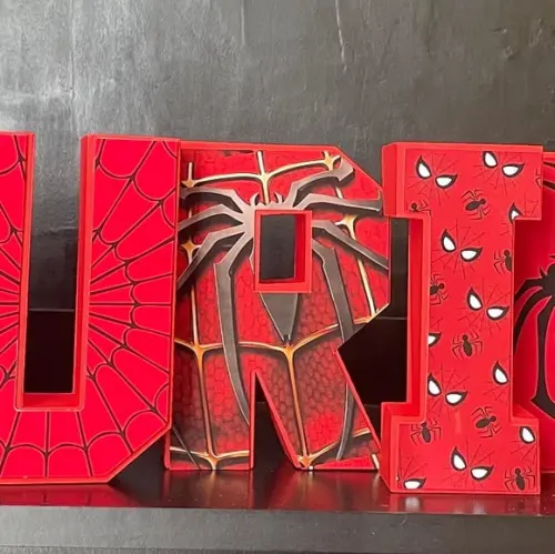 Letras 3d Homem Aranha