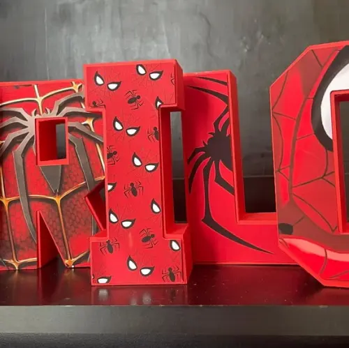 Letras 3d Homem Aranha
