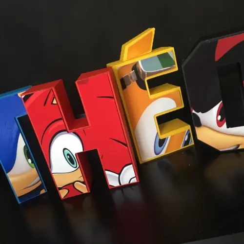 Letras 3d Sonic