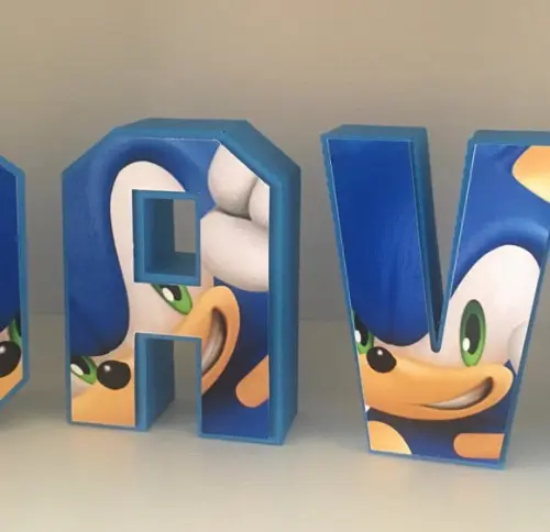 Letras 3d Sonic