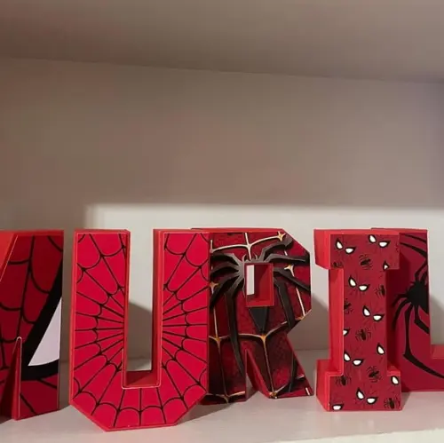 Letras 3d Homem Aranha