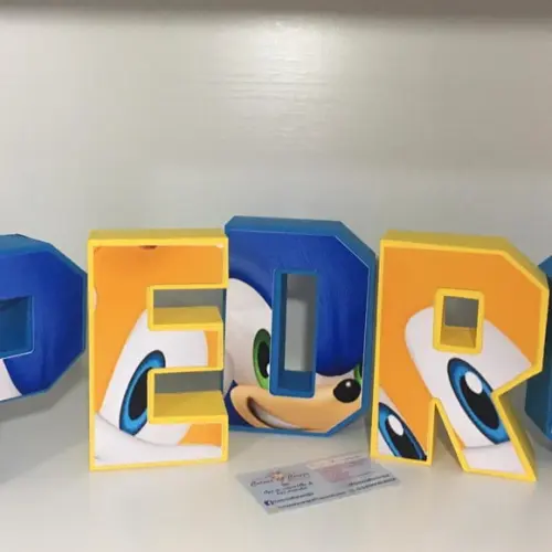 Letras 3d Sonic