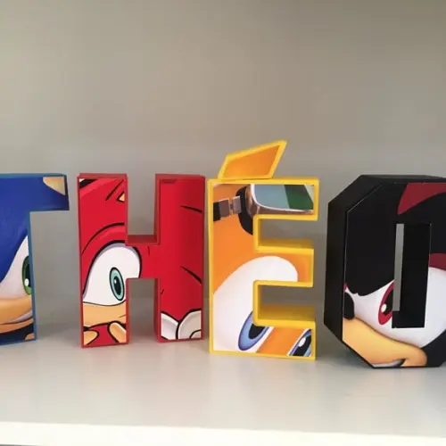 Letras 3d Sonic
