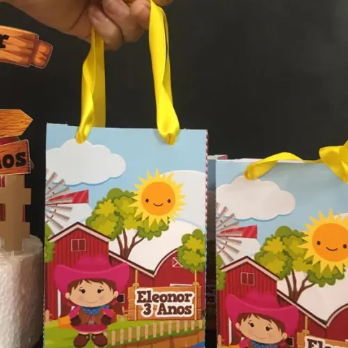 Sacolinha Personalizada Fazendinha