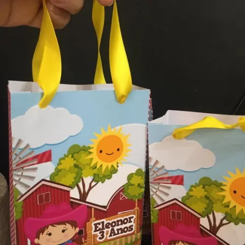 Sacolinha Personalizada Fazendinha