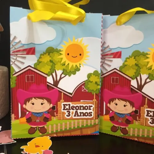 Sacolinha Personalizada Fazendinha