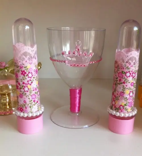 Taça Acrílico Decorada