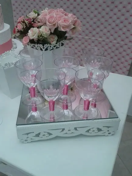 Taça Acrílico Decorada