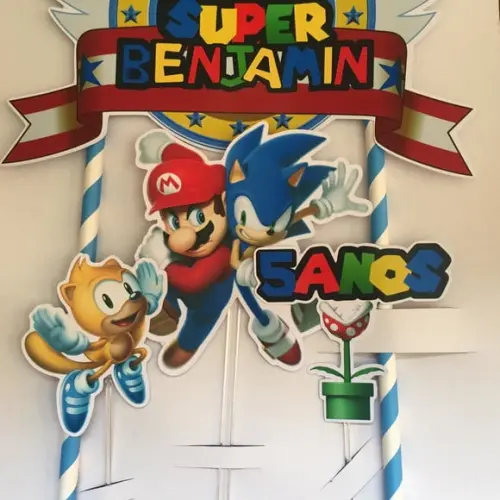 Topo de Bolo Mário Bross Nintendo
