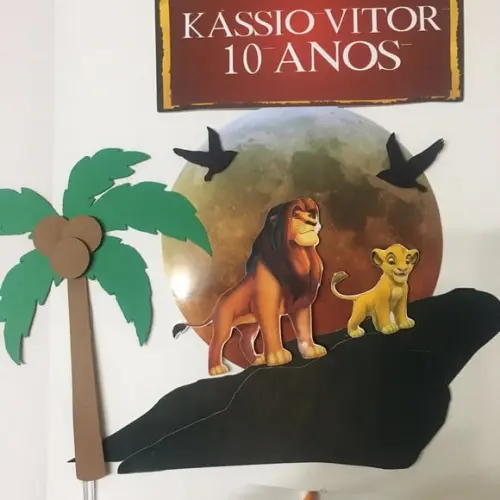 Topo de Bolo Rei Leão