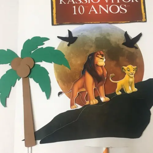 Topo de Bolo Rei Leão