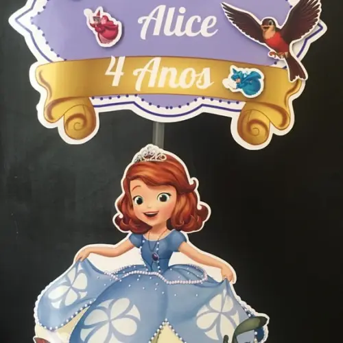 Topo de Bolo Princesa Sofia