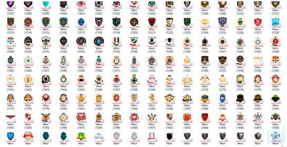 2.500 Vetores Escudos e Brasões - Cód.: 56