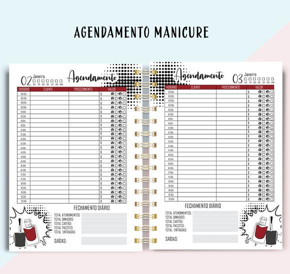 Arquivo Digital Agenda Manicure Permanente Jpg/pdf - Cod 51