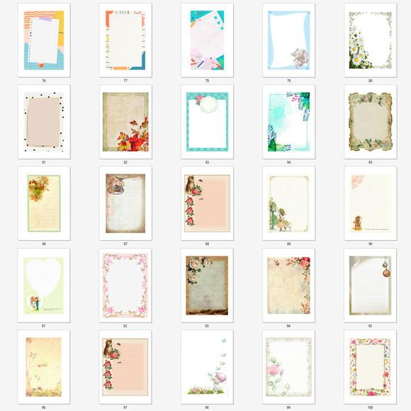 Pack 100 Papéis De Carta Para Imprimir Em Pdf - Cod 66