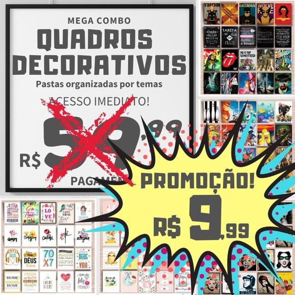 PACK ARQUIVO C/ ARTE SUBLIMAÇÃO QUADROS PLACAS = CÓD.: 63
