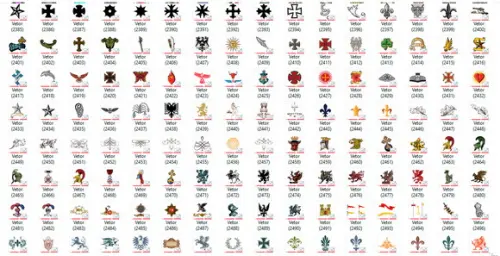 2.500 Vetores Escudos e Brasões - Cód.: 56