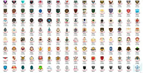 2.500 Vetores Escudos e Brasões - Cód.: 56