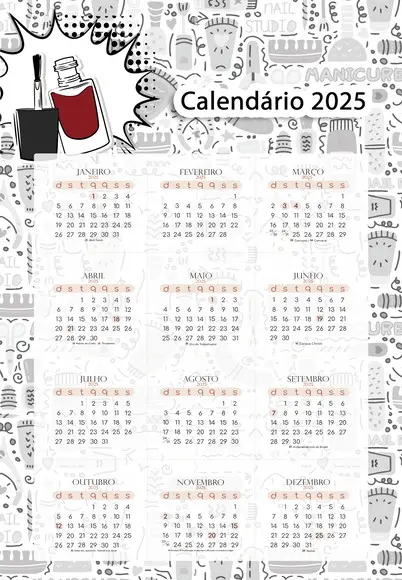 Arquivo Digital Agenda Manicure Permanente Jpg/pdf - Cod 51