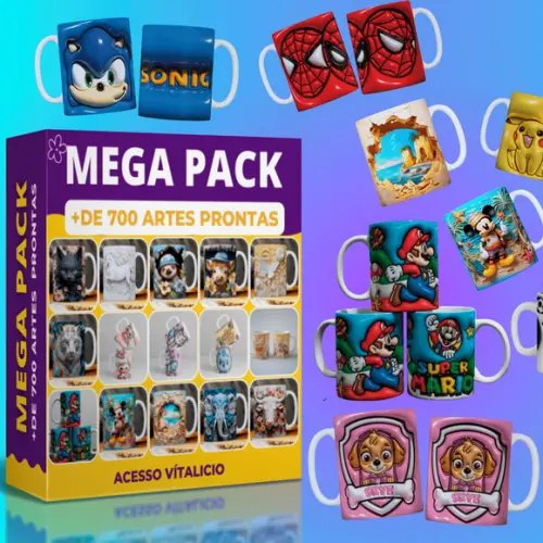 Mega Pack Sublimação 3d - Ideal para Canecas - Cód.: 76