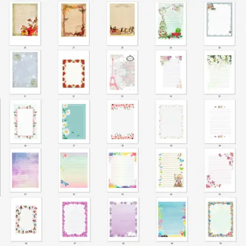 Pack 100 Papéis De Carta Para Imprimir Em Pdf - Cod 66