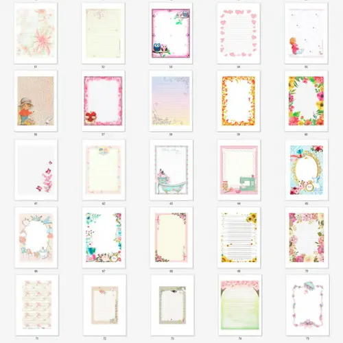 Pack 100 Papéis De Carta Para Imprimir Em Pdf - Cod 66