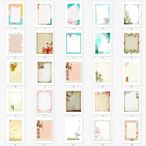Pack 100 Papéis De Carta Para Imprimir Em Pdf - Cod 66