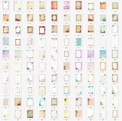 Pack 100 Papéis De Carta Para Imprimir Em Pdf - Cod 66