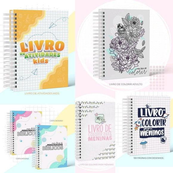 Kit 5 Cadernos Adulto/infantil**(arquivo)**