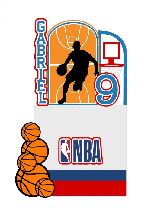 Topo de Bolo Basquete