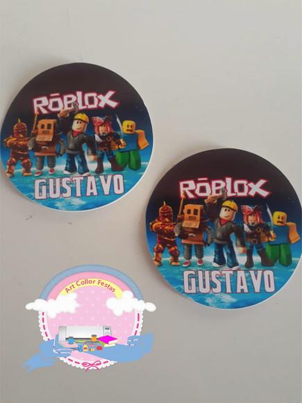 50 Adesivos redondo Roblox