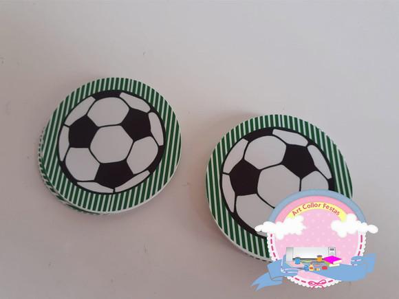 50 Adesivos redondo  Futebol