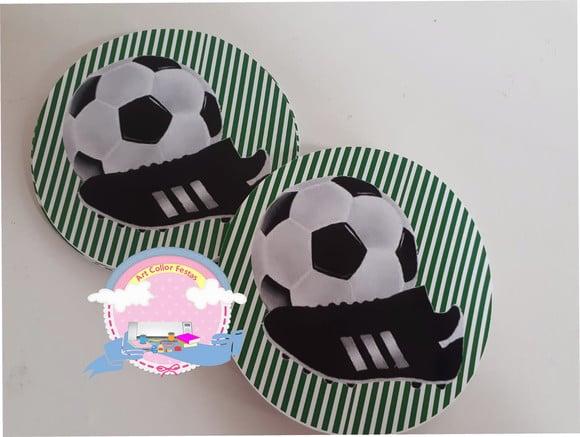 50 Adesivos redondo futebol