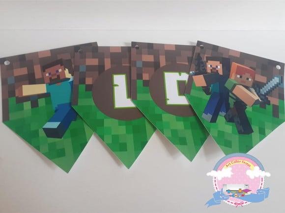 10 Bandeirolas Minecraft
