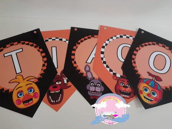 10 Bandeirolas Five Nights At Freddy