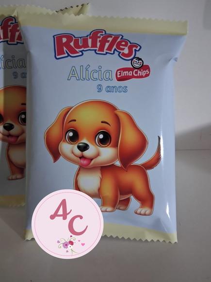 15 Batatas Ruffles Personalizada Cachorrinho