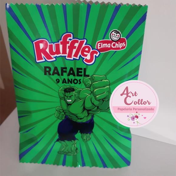 15 Batatas Ruffles Personalizada Hulk