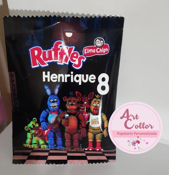 15 Batatas Ruffles Personalizada Five Nights At Freddy