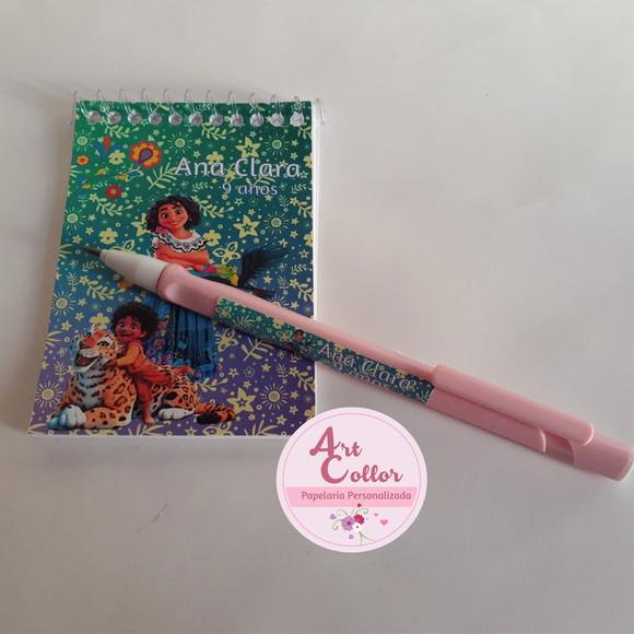 20 Bloquinhos Encanto + Lapiseira Personalizada