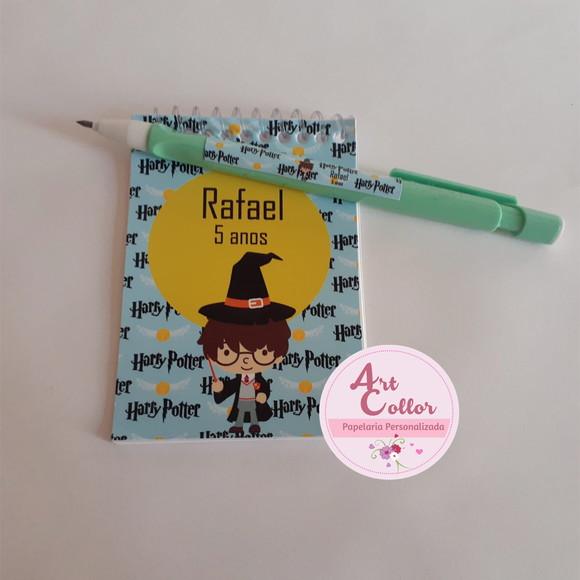 20 Bloquinhos Harry Potter+ Lapiseira Personalizada