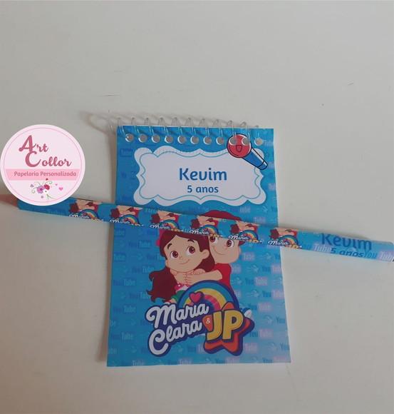 20 Bloquinhos Maria Clara e Jp + Lápis Personalizado