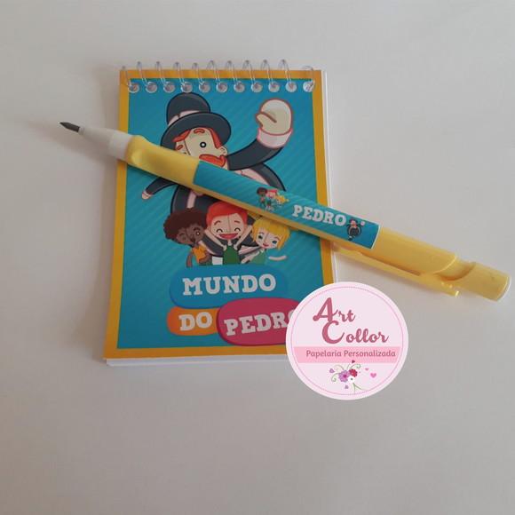 20 Bloquinhos Mundo Bita + Lapiseira Personalizada