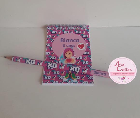 20 Bloquinhos Pk Xd + Lápis Personalizado